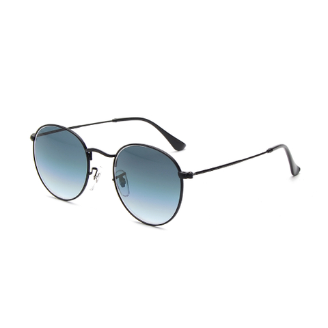 Occhiali da sole modello 3447 rotondi in metallo retrò con lenti UV400