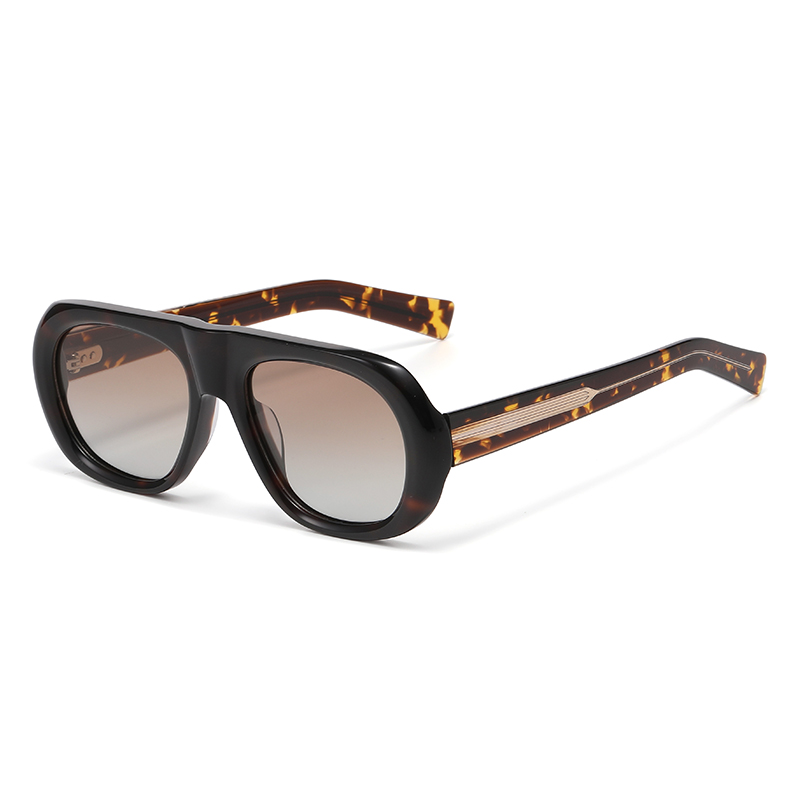 Occhiali da sole polarizzati pilota oversize classici retrò in acetato YSAT3016