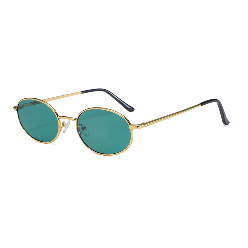 Wl2028 Occhiali da sole vintage in metallo ovale moda Uomo Donna