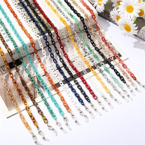 Catena per occhiali multicolori in acrilico moda