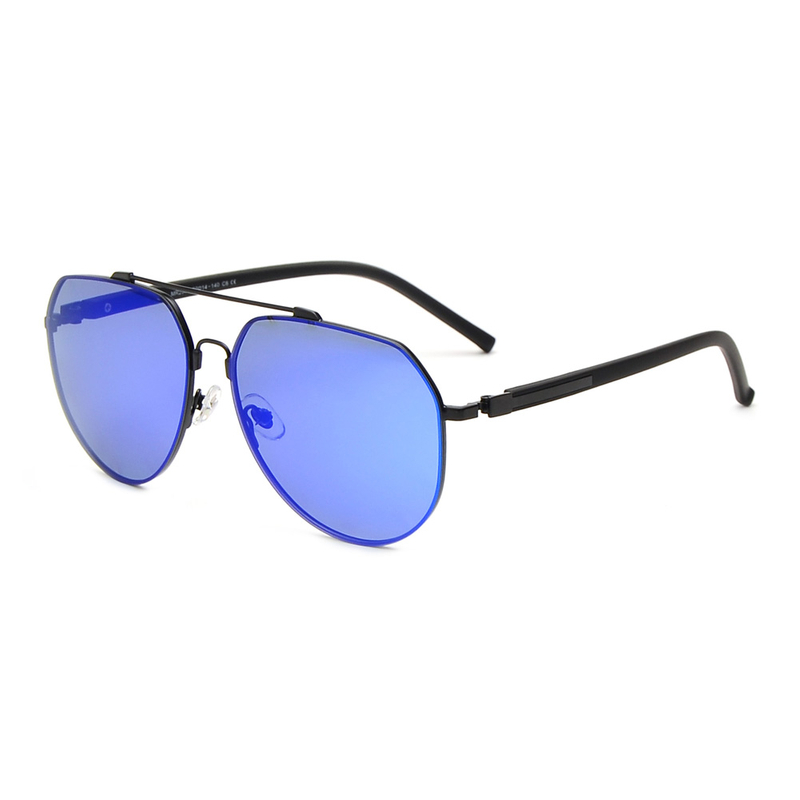 Occhiali da sole polarizzati in metallo memory oversize di lusso 
