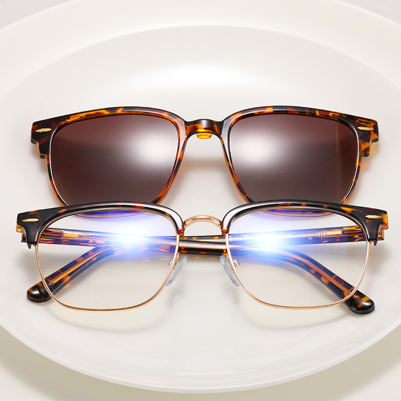 Vendita calda occhiali da vista quadrati polarizzati clip su occhiali da sole per unisex