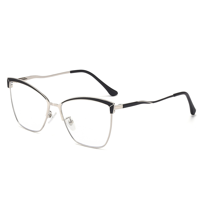 Cat Eye Designer Occhiali Montature per occhiali in metallo per donna 