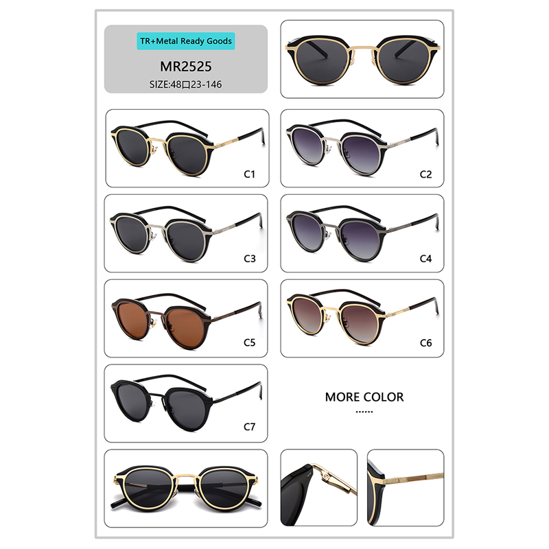 MR2525 Occhiali da sole vintage da uomo polarizzati TR90 full frame