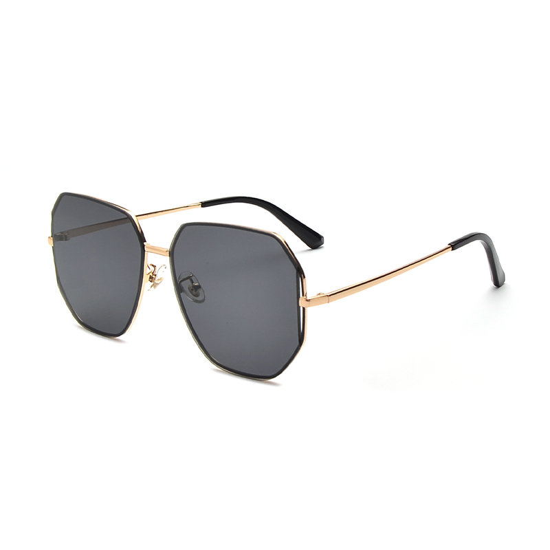 Occhiali da sole oversize moda full frame gradualmente in metallo