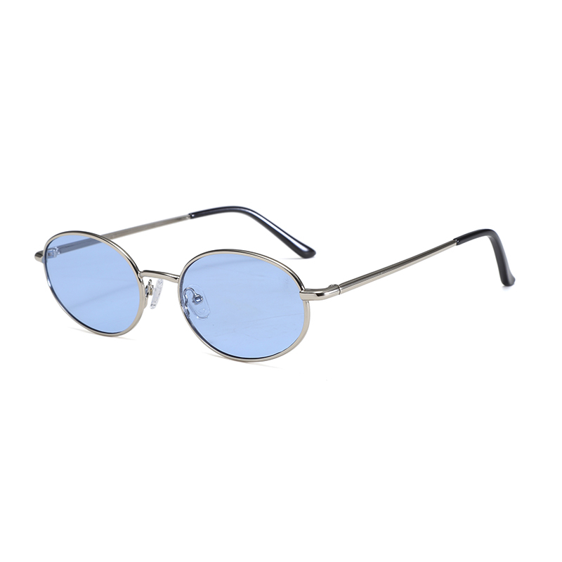 Wl2028 Occhiali da sole vintage in metallo ovale moda Uomo Donna