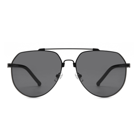 Occhiali da sole polarizzati in metallo memory oversize di lusso 