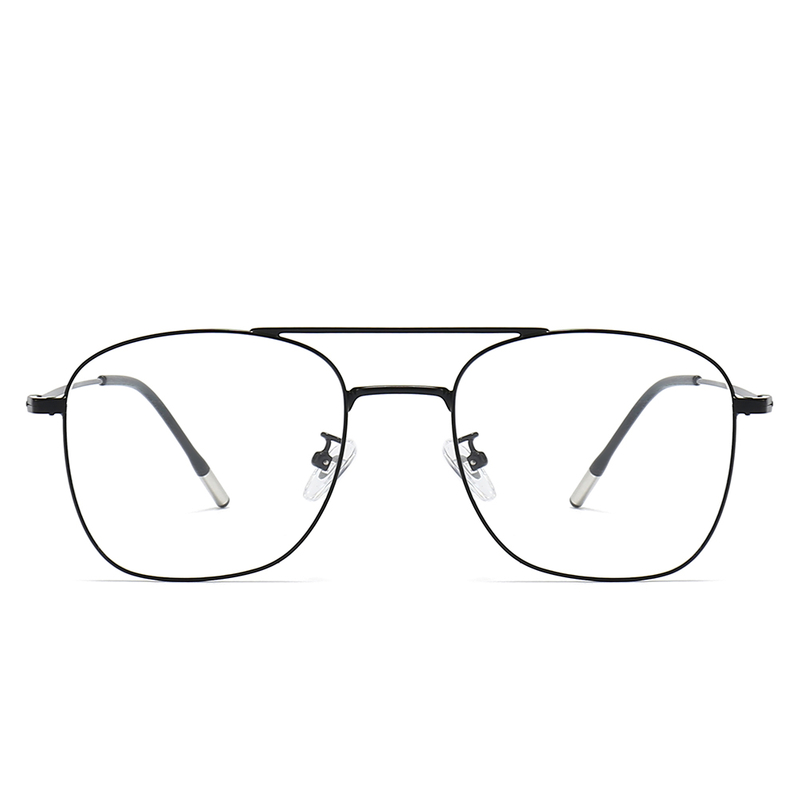 Occhiali da vista vintage quadrati in acciaio inossidabile anti-blu per unisex