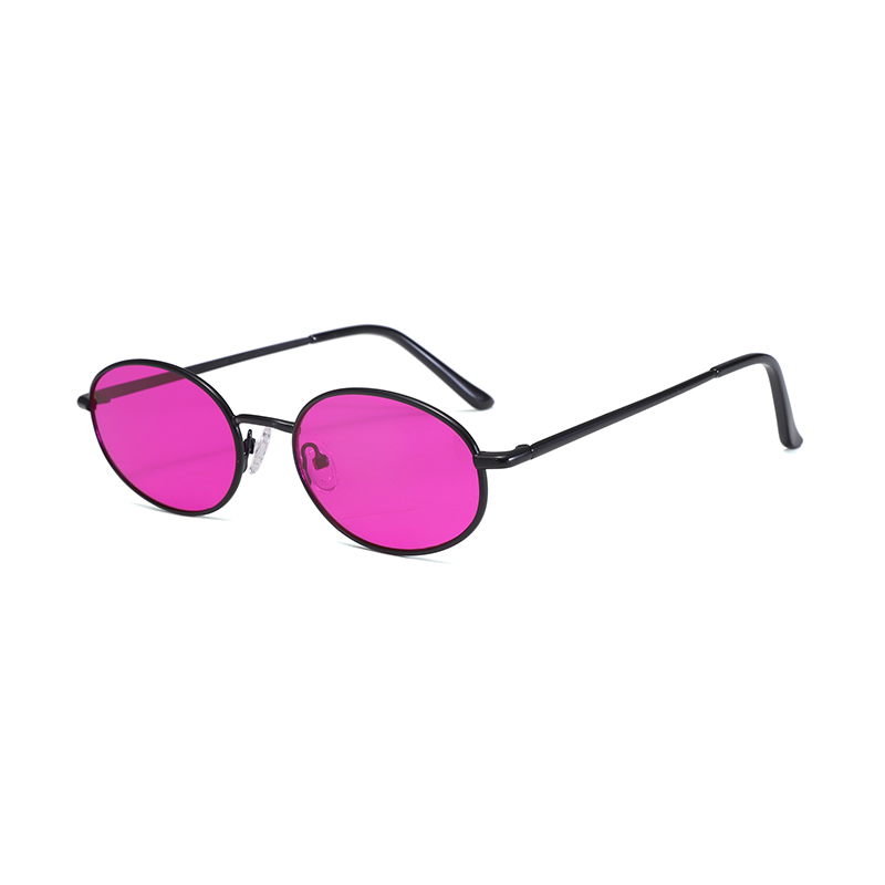 Wl2028 Occhiali da sole vintage in metallo ovale moda Uomo Donna