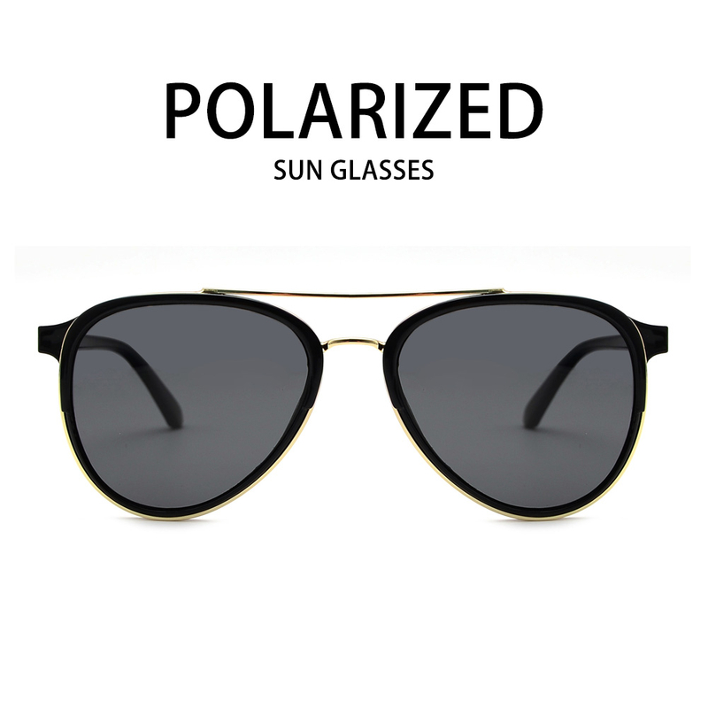 Occhiali da sole pilota polarizzati TR90 di marca alla moda