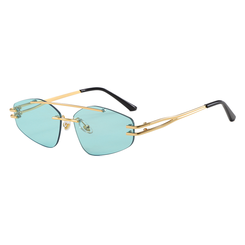 Occhiali da sole vintage alla moda Nuovi occhiali da sole senza montatura 2026 Uv400 da donna