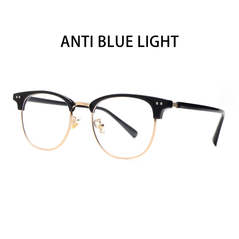 Occhiali da vista vintage in metallo TR90 anti-blu all'ingrosso per unisex