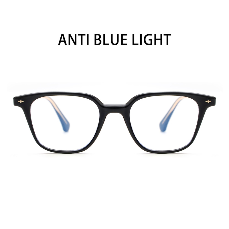 Occhiali da vista in acetato TR90 anti-blu squadrati full frame di design