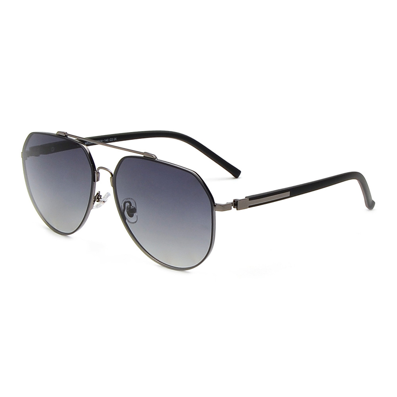 Occhiali da sole polarizzati in metallo memory oversize di lusso 