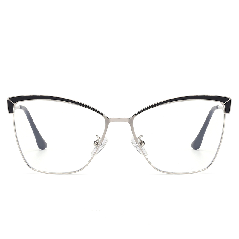 Cat Eye Designer Occhiali Montature per occhiali in metallo per donna 