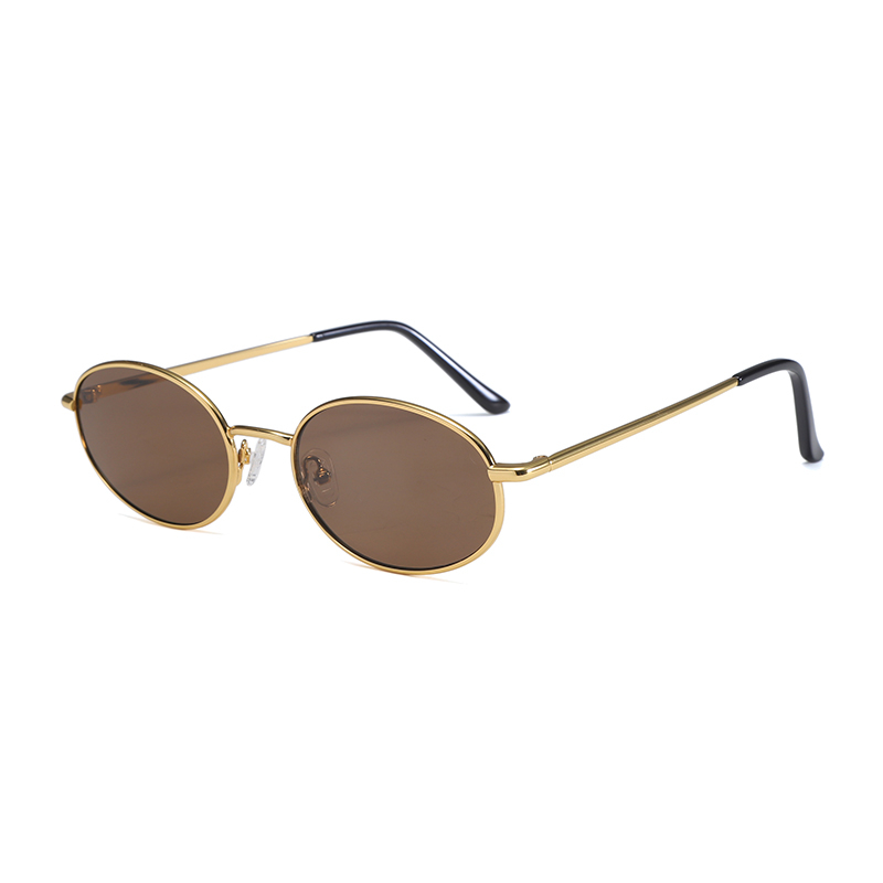 Wl2028 Occhiali da sole vintage in metallo ovale moda Uomo Donna