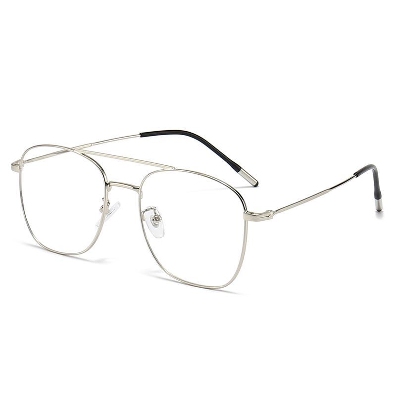 Occhiali da vista vintage quadrati in acciaio inossidabile anti-blu per unisex