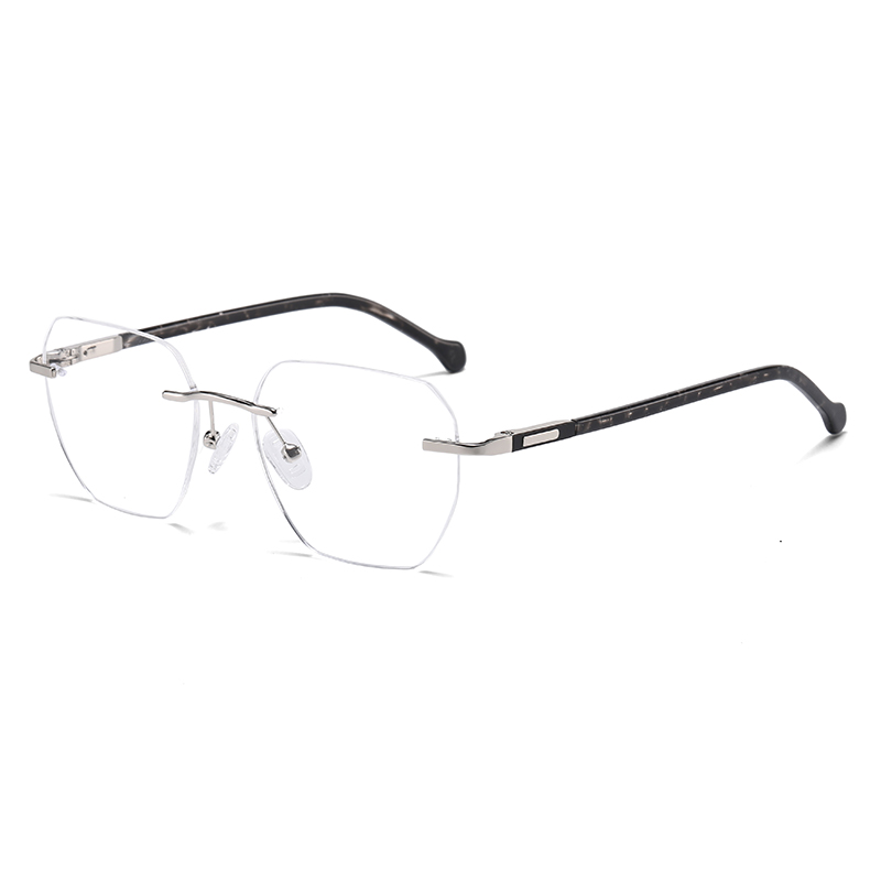 Occhiali senza montatura quadrati morbidi ed eleganti di lusso minimale senza montatura per unisex YSHF2632