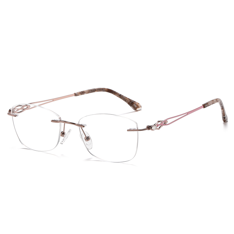 Eleganti occhiali da vista in metallo senza montatura cavi YSHF2611