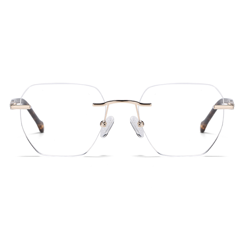 Occhiali senza montatura quadrati morbidi ed eleganti di lusso minimale senza montatura per unisex YSHF2632