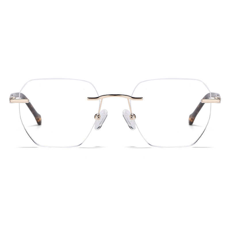 Occhiali senza montatura quadrati morbidi ed eleganti di lusso minimale senza montatura per unisex YSHF2632