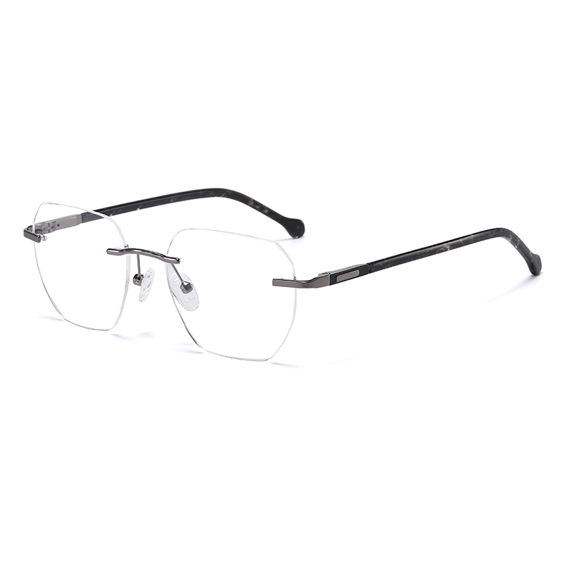 Occhiali senza montatura quadrati morbidi ed eleganti di lusso minimale senza montatura per unisex YSHF2632