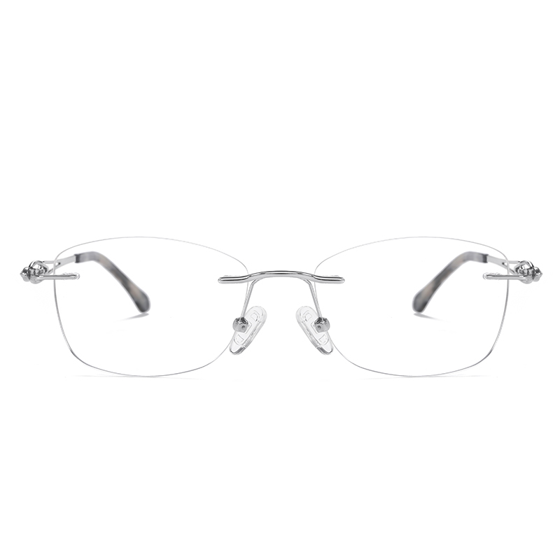 Eleganti occhiali da vista in metallo senza montatura cavi YSHF2611