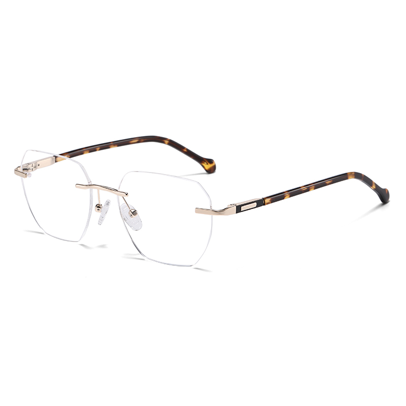 Occhiali senza montatura quadrati morbidi ed eleganti di lusso minimale senza montatura per unisex YSHF2632